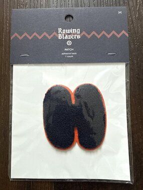 Rowing Blazers x Target Varsity Letter H Chenille Patch NEW Adhesive Navy Orange
